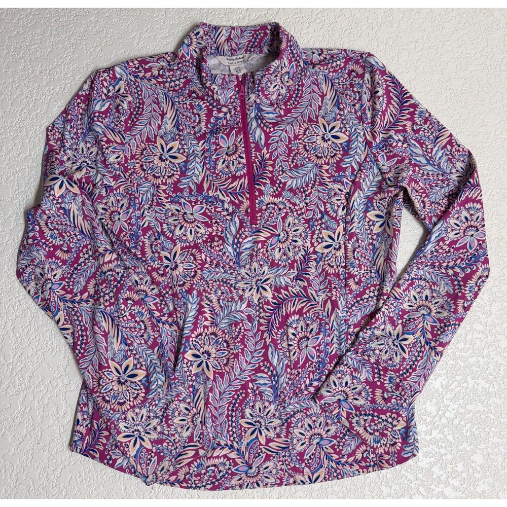 Tommy Bahama Golf & Tennis women's XL long sleeve quarter zip